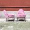 Mid-Century Italian Pink Velvet and Metal Leg Armchairs, 1950s, Set of 3, Image 15