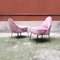 Mid-Century Italian Pink Velvet and Metal Leg Armchairs, 1950s, Set of 3 14