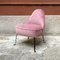 Fauteuils Mid-Century en Velours Rose et Pieds en Métal, Italie, 1950s, Set de 3 4