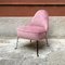 Italienische Mid-Century Sessel mit pinkem Samtbezug & Metallbeinen, 1950er, 3er Set 4