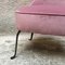 Mid-Century Italian Pink Velvet and Metal Leg Armchairs, 1950s, Set of 3 11
