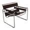 Brown Leather B3 Wassily Armchair by Marcel Breuer for Gavina, 1968, Image 1