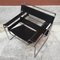 Italian Black Leather Wassily Armchair by Marcel Breuer for Gavina, 1968, Set of 3 3