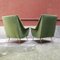 Mid-Century Italian Green Velvet Armchairs with Brass Structure, 1950s 7