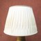 Mid-Century Italian Brass Table Lamp with Pleated Lampshade, 1950s, Image 2