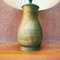 Lampe de Bureau Mid-Century en Laiton avec Abat-Jour Plissé, Italie, 1950s 4