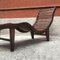 Mid-Century Italian Solid Teak Chaise Lounge with Curved Seat, 1960s 2