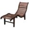 Mid-Century Italian Solid Teak Chaise Lounge with Curved Seat, 1960s 1