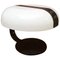 Mid-Century Italian Modern Brown and White Acrylic Glass Table Lamp, 1970s, Image 1