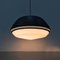 Italian Black Enameled Metal Pendant Lamp by Gio Ponti for Greco, 1950s 7