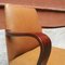 Mid-Century Modern Italian Wood and Leather Swivel Office Armchair, 1960s 5