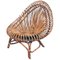 Oval-Shaped Rattan Armchair in the Manner of Franco Albini, 1960s 1