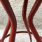 Italian Metal Stool with Original Green Sky and Red Painted Legs, 1950s, Image 5