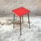 Mid-Century Italian Red Laminate Stools with a Squared Seat, 1950s, Set of 2, Image 5