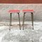 Mid-Century Italian Red Laminate Stools with a Squared Seat, 1950s, Set of 2 2