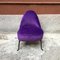 Mid-Century Italian Purple Velvet and Metal Legs Set of Armchairs, 1950s, Set of 2, Image 10