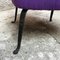 Mid-Century Italian Purple Velvet and Metal Legs Set of Armchairs, 1950s, Set of 2 15