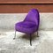 Mid-Century Italian Purple Velvet and Metal Legs Set of Armchairs, 1950s, Set of 2 11