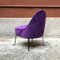 Poltrone Mid-Century in velluto viola e metallo, Italia, anni '50, Immagine 12