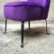 Mid-Century Italian Purple Velvet and Metal Legs Set of Armchairs, 1950s, Set of 2 14