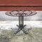 Vintage Italian Chromed Steel Glass and Wood Detail Dining Table, 1970s 2