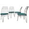 Mid-Century German Bauhaus Green Sky Metal Rod Chairs, 1940s, Set of 4 1