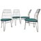 Mid-Century German Bauhaus Green Sky Metal Rod Chairs, 1940s, Set of 4, Image 1