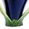 Antique Italian Blue and Green Floral Ceramic Liberty Vase, 1900s, Image 6