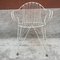 Mid-Century German White Painted Iron Garden Chairs, 1950s, Set of 5, Image 3