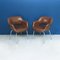 Mid-Century Modern Italian Brown Leather Armchair by Cassina, 1970s, Set of 2 4