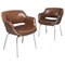 Fauteuils Mid-Century en Cuir Marron par Cassina, Italie, 1970s, Set de 2 1