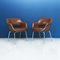 Mid-Century Modern Italian Brown Leather Armchair by Cassina, 1970s, Set of 2, Image 3