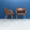Mid-Century Modern Italian Brown Leather Armchair by Cassina, 1970s, Set of 2 6