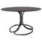 Italian Smoked Glass Dining Table with Curved Chromed Steel Legs, 1970s, Image 1