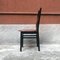 Italian Black Enameled Wood and Leather Chair, 1980s, Set of 2, Image 2