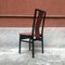 Italian Black Enameled Wood and Leather Chair, 1980s, Set of 2 3