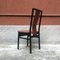Italian Black Enameled Wood and Leather Chair, 1980s, Set of 2, Image 3