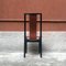 Italian Black Enameled Wood and Leather Chair, 1980s, Set of 2, Image 4