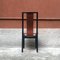 Italian Black Enameled Wood and Leather Chairs, 1980s, Set of 4 6