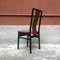 Italian Black Enameled Wood and Leather Chairs, 1980s, Set of 4 5
