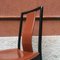 Italienische Stühle aus schwarz emailliertem Holz & Leder, 1980er, 4er Set 8