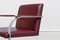 Vintage Bordeaux Leather and Chromed Steel Brno Chair by Knoll, 1980s 6