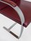 Vintage Bordeaux Leather and Chromed Steel Brno Chair by Knoll, 1980s 7