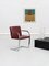 Vintage Bordeaux Leather and Chromed Steel Brno Chair by Knoll, 1980s 11