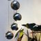 Italian Frosted Steel Seven Lights Chandelier by Guzzini, 1970s, Image 3