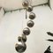 Lámpara de araña italiana de acero esmerilado con siete luces de Guzzini, años 70, Imagen 2