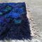 Long Italian Blue Pile Wool Rug, 1970s 5