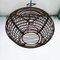 Italian Lozeng Shaped Rattan Ceiling Lamp, 1960s 6