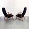 Danish Black Velvet and Solid Beech Armchairs, 1960s, Set of 2 4