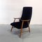 Danish Black Velvet and Solid Beech Armchairs, 1960s, Set of 2 5